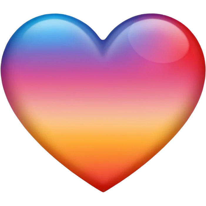 Ombré red orange yellow pink blue  heart 2016 vibes emoji