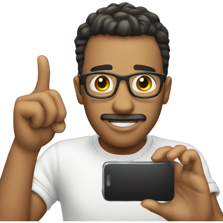making a photo with smrtphone emoji
