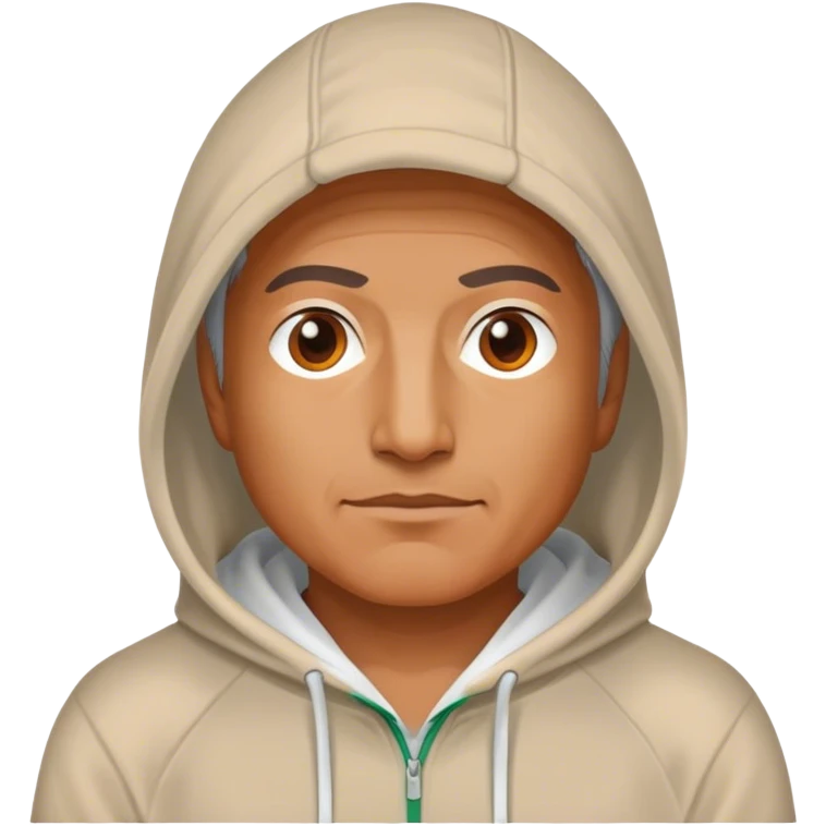 University of Miami, middle aged in hoodie emoji