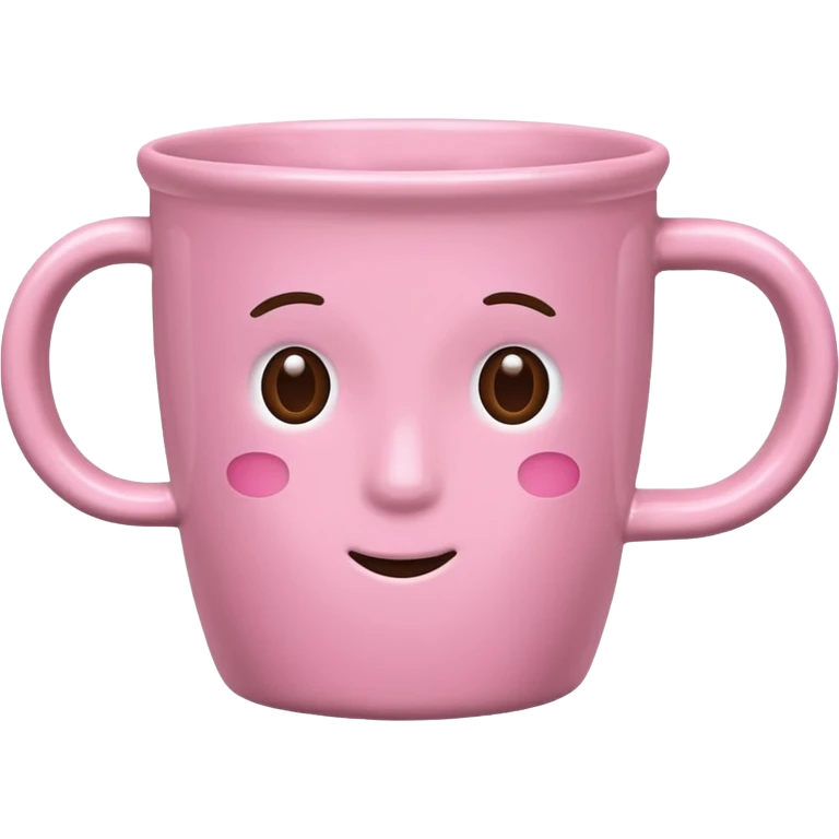 pink coffee cup without eyes emoji