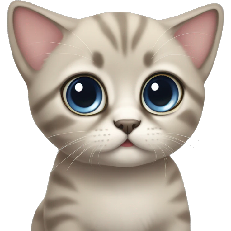 British kitten with big eyes emoji