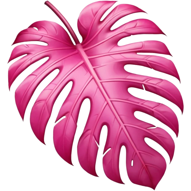 pink monstera leaf emoji