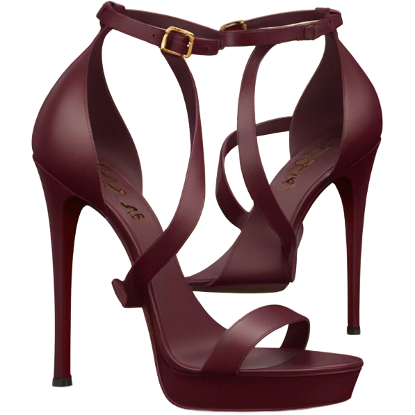Ysl Opyum sandals maroon emoji