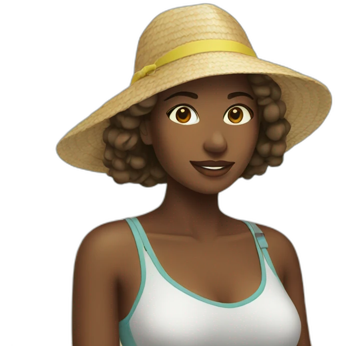 woman at beach emoji