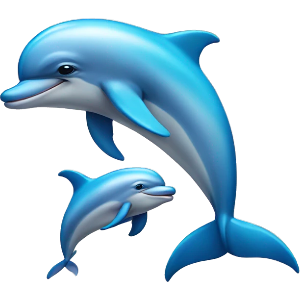 Dolphin and baby dolphin  emoji