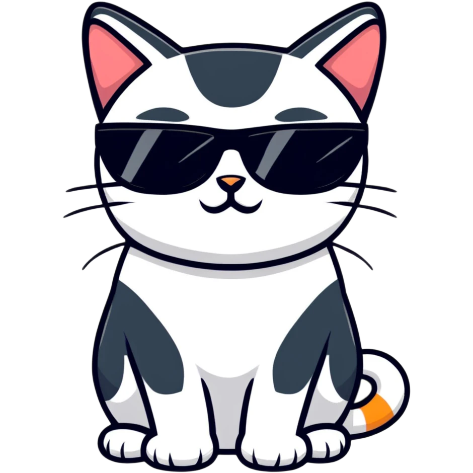 Cat with sunglasses emoji