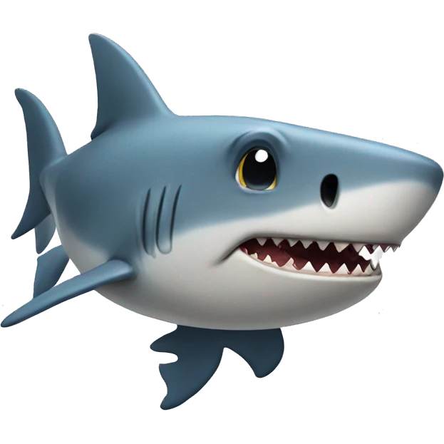 Very sad shark emoji