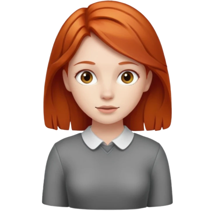 readhead girl standing straight  emoji