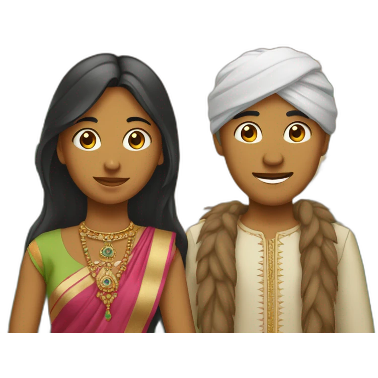 Fille indienne en couple avec garçon algérien emoji