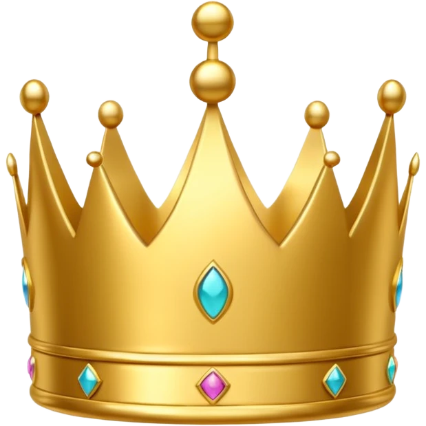 3d cute simple minimalist crown emoji