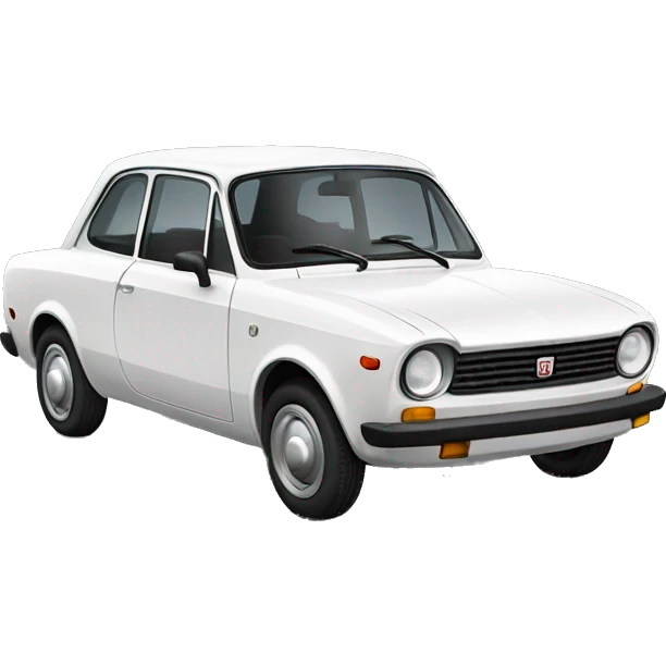 White fiat 124 emoji