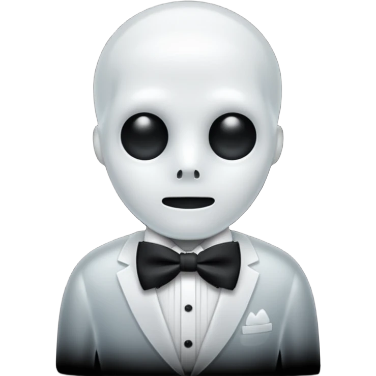 A ghost with a bowtie emoji