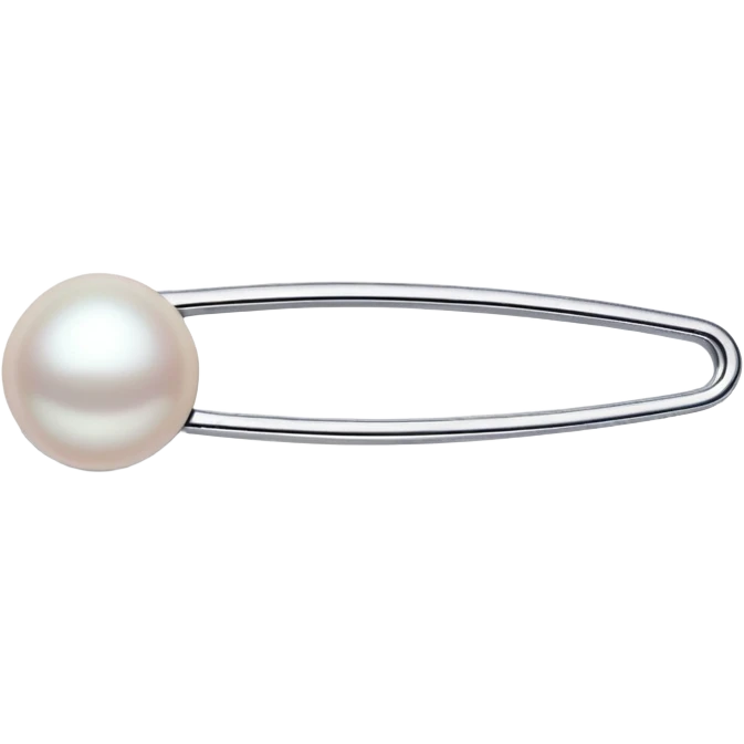 elegant pearl barrette emoji