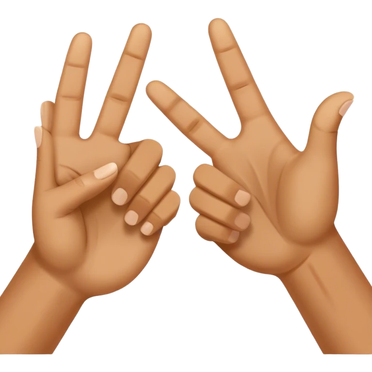 high fiving another's hand
 emoji