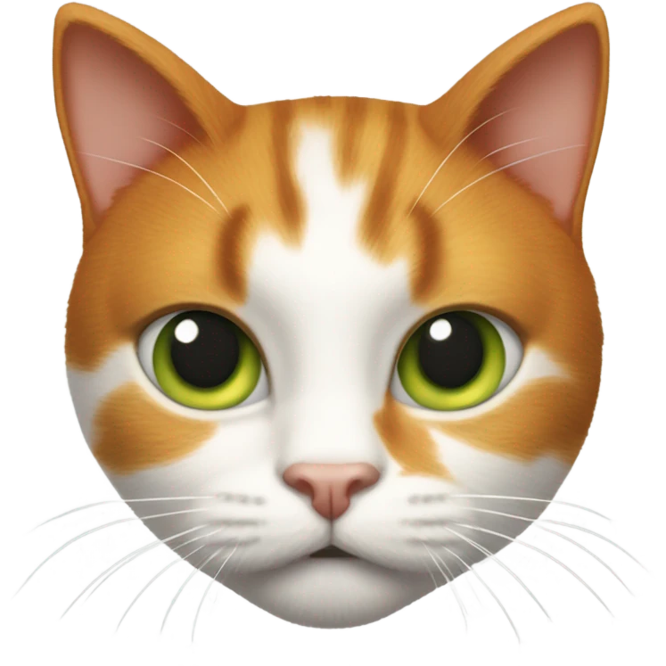 Ginger and white cat emoji