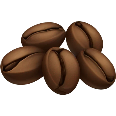 a few floating coffee beans without any mug emoji