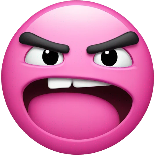 pink angry face emoji