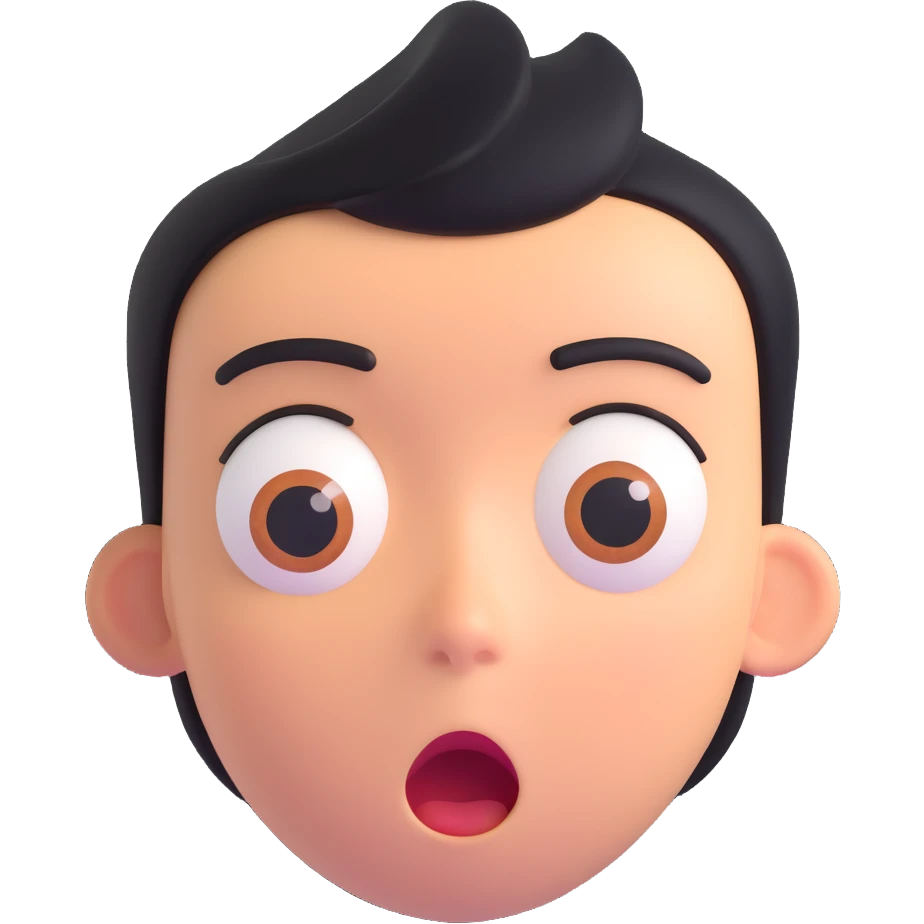 surprised face emoji