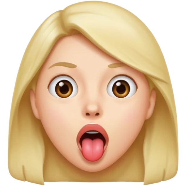 surprised with the tongue out emoji