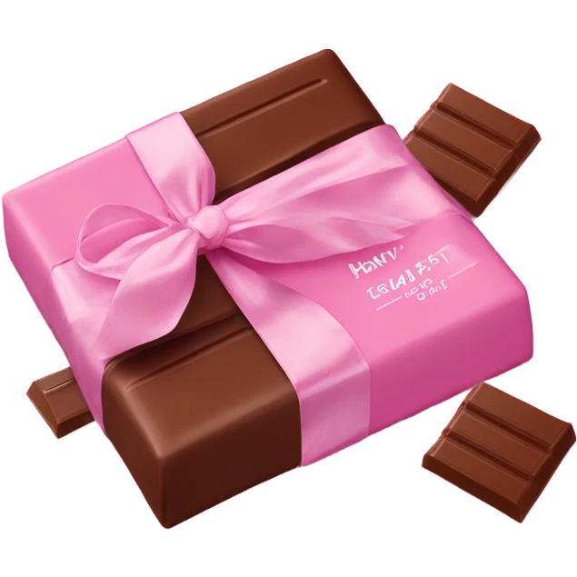 Chocolate with pink packaging emoji