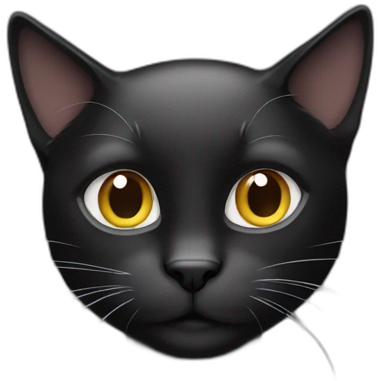 black cat with withe paws emoji