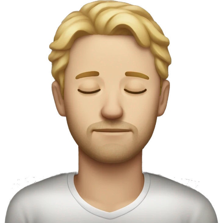 white man sleeping emoji