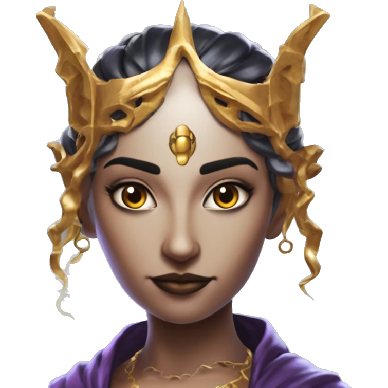 "Technomancy is the use of magic or mystical powers to control and manipulate technology” + "It's kind of like cyberpunk magic or how in some games, characters hack into systems using magic." 🖥️⚡🧙‍♂️ Make a ancient vampire technomancy goddess emoji