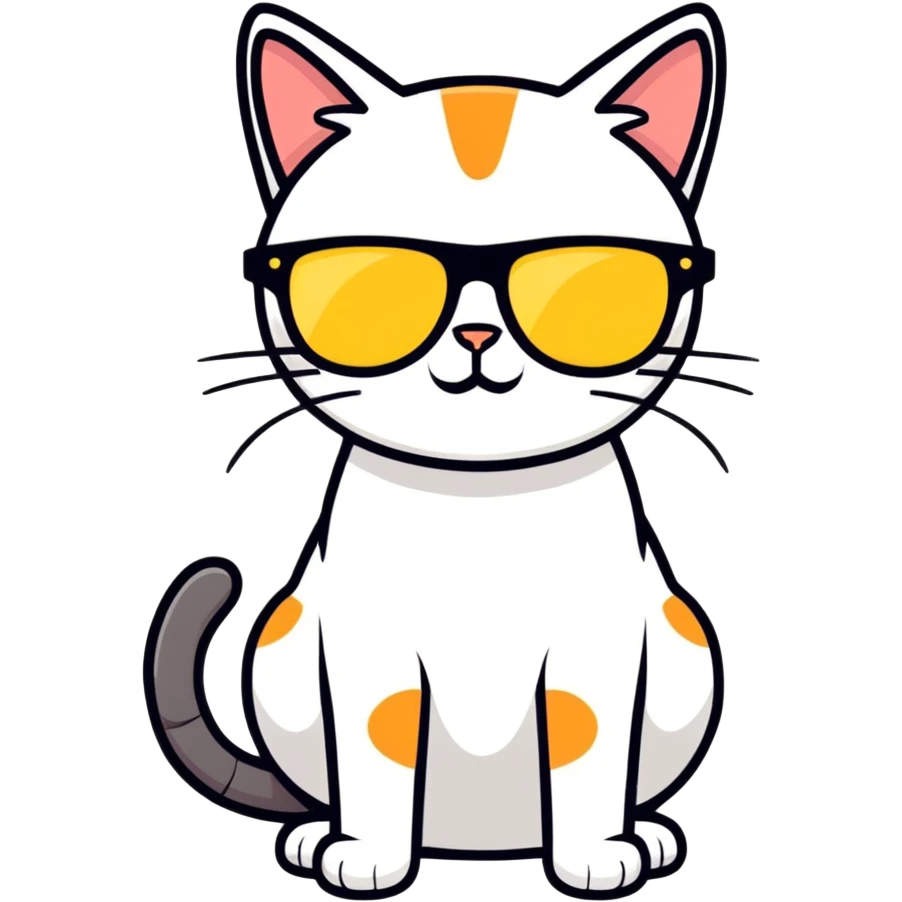 Cat with sunglasses emoji