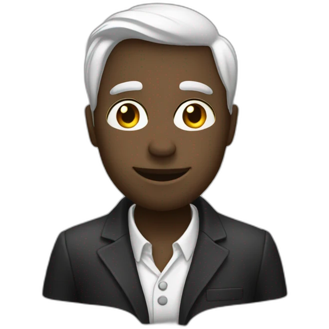Un noir qui fait coucou a un blanc emoji