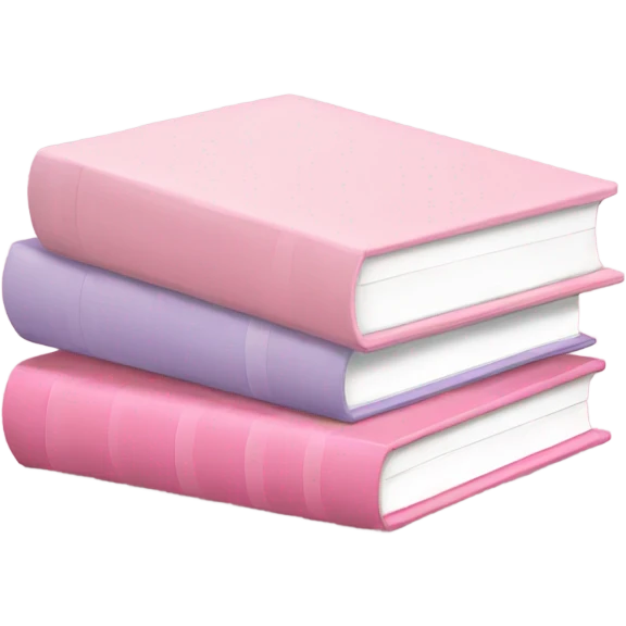 Pastel pink stack of books emoji