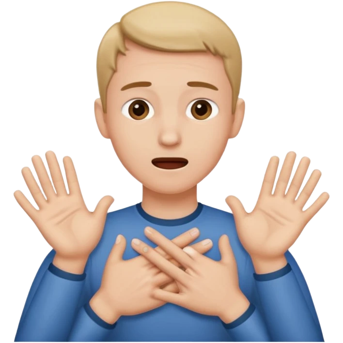 two hands gesturing a choking motion with no person included  emoji