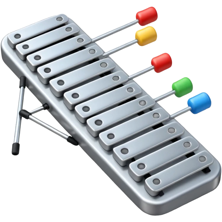 Xylophone silver emoji