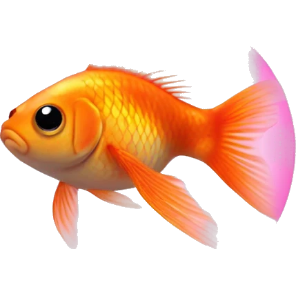 goldfish inside a light pink blob emoji