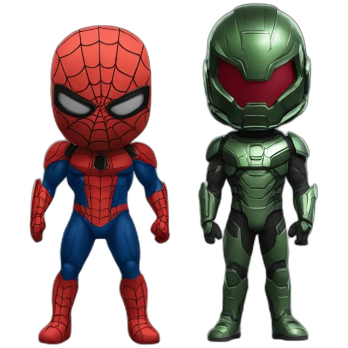 Halo Spartan and Spiderman emoji