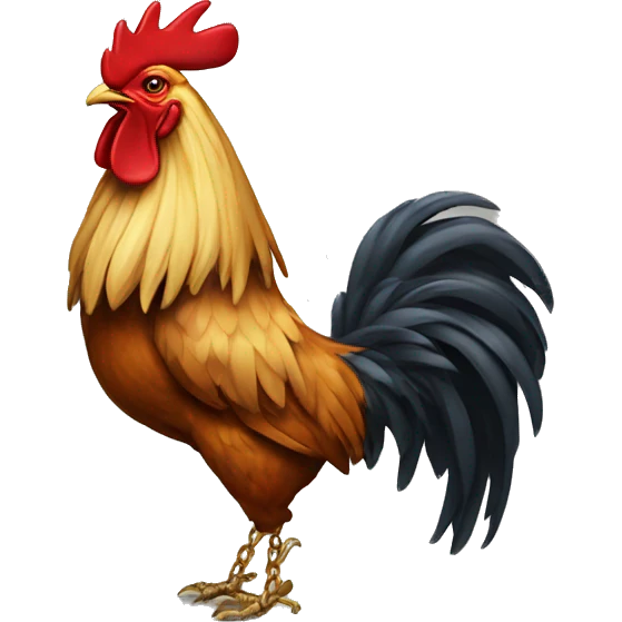 Rooster with a gold chain emoji