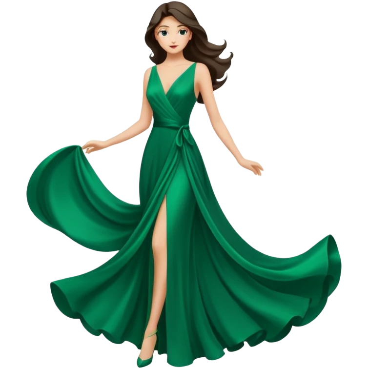 elegant pose with flowing lines emoji