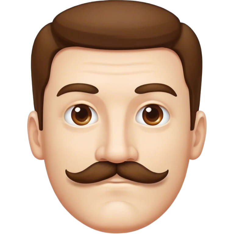 Mad man with square mustache emoji