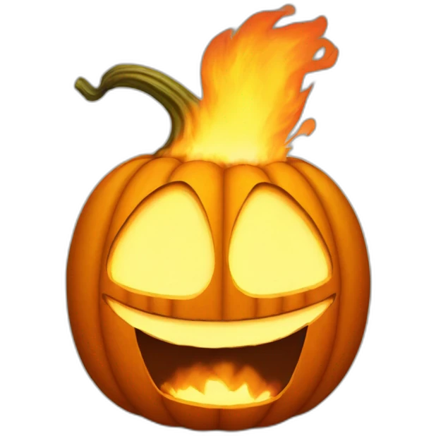 pumpkin-on-fire emoji
