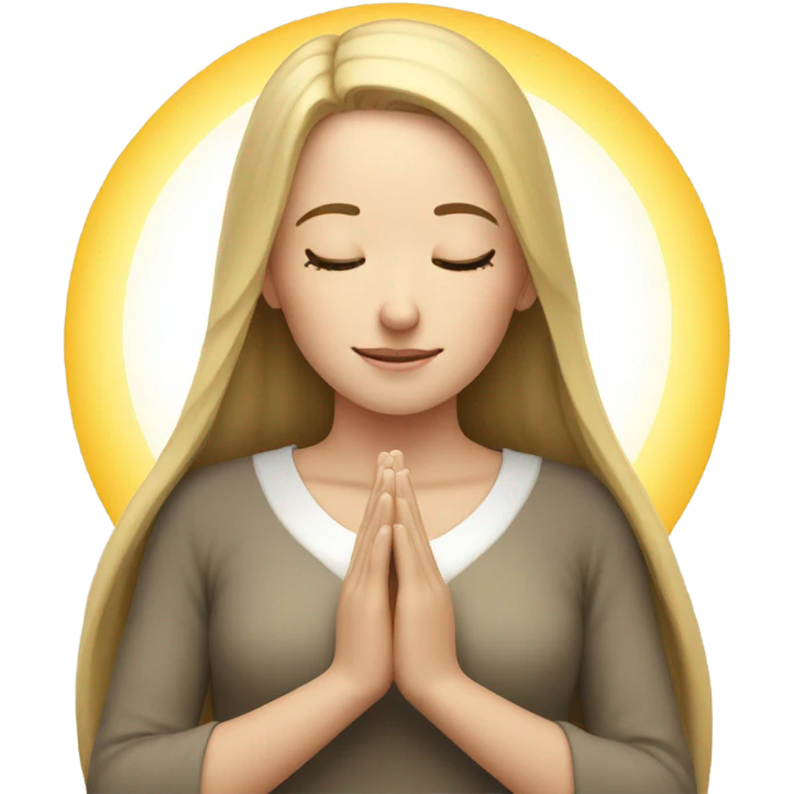 White girl praying emoji