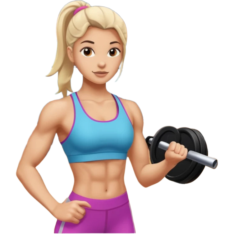 Academia treino  mulher  emoji