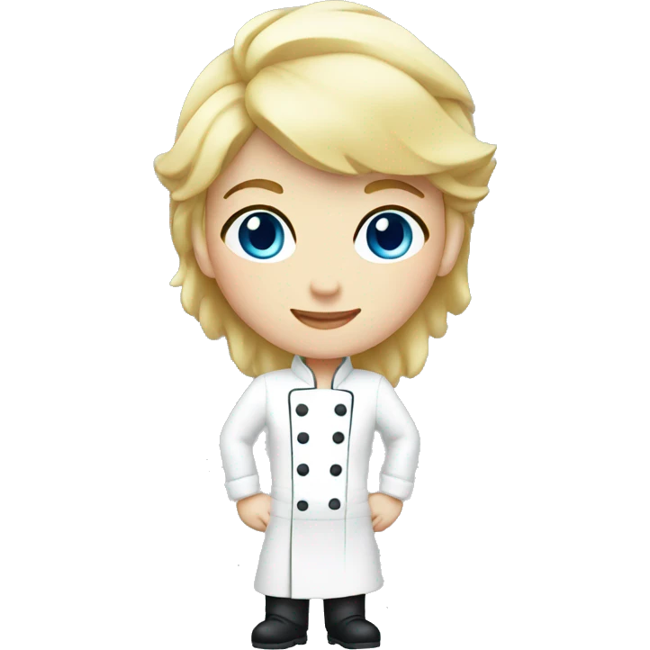 chef blond with blue eyes and white skin emoji