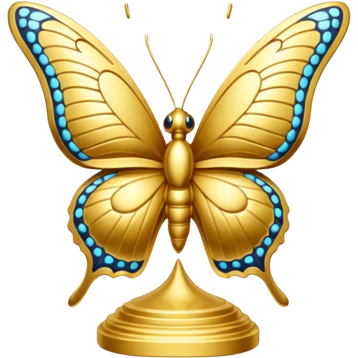 golden statue of a butterfly emoji