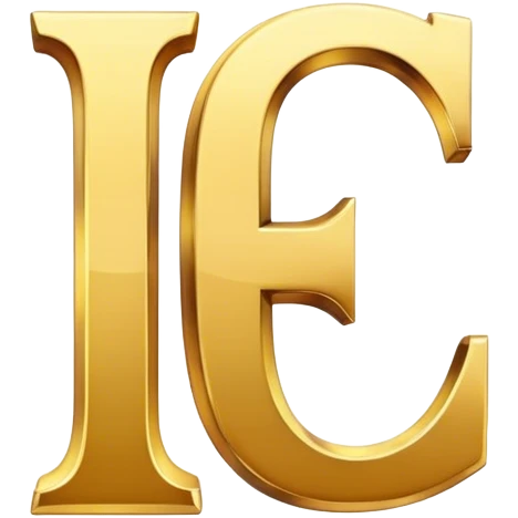I gold letter emoji