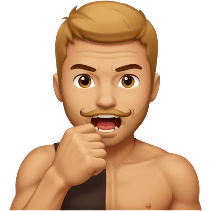 Guy biting his fist emoji