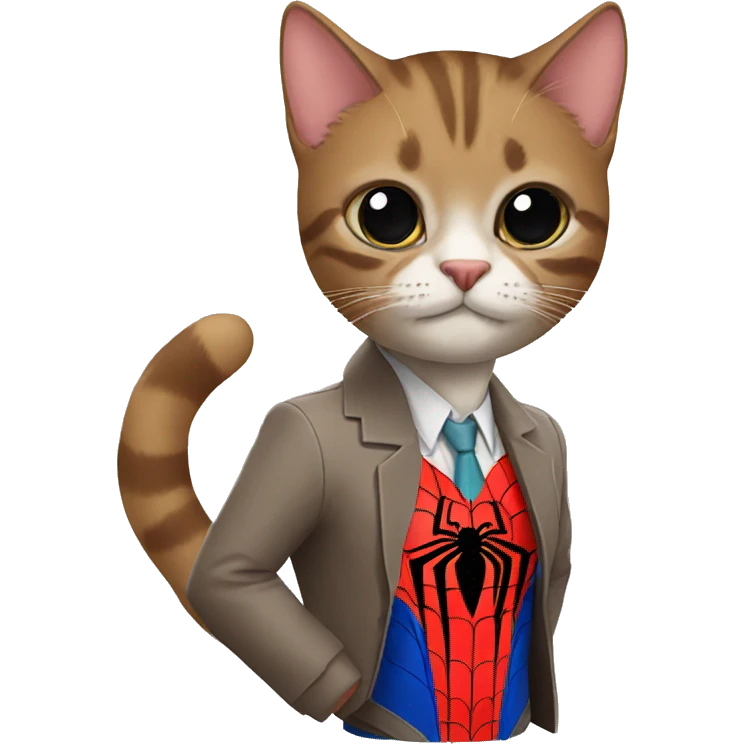 Gato con traje de Spiderman  emoji