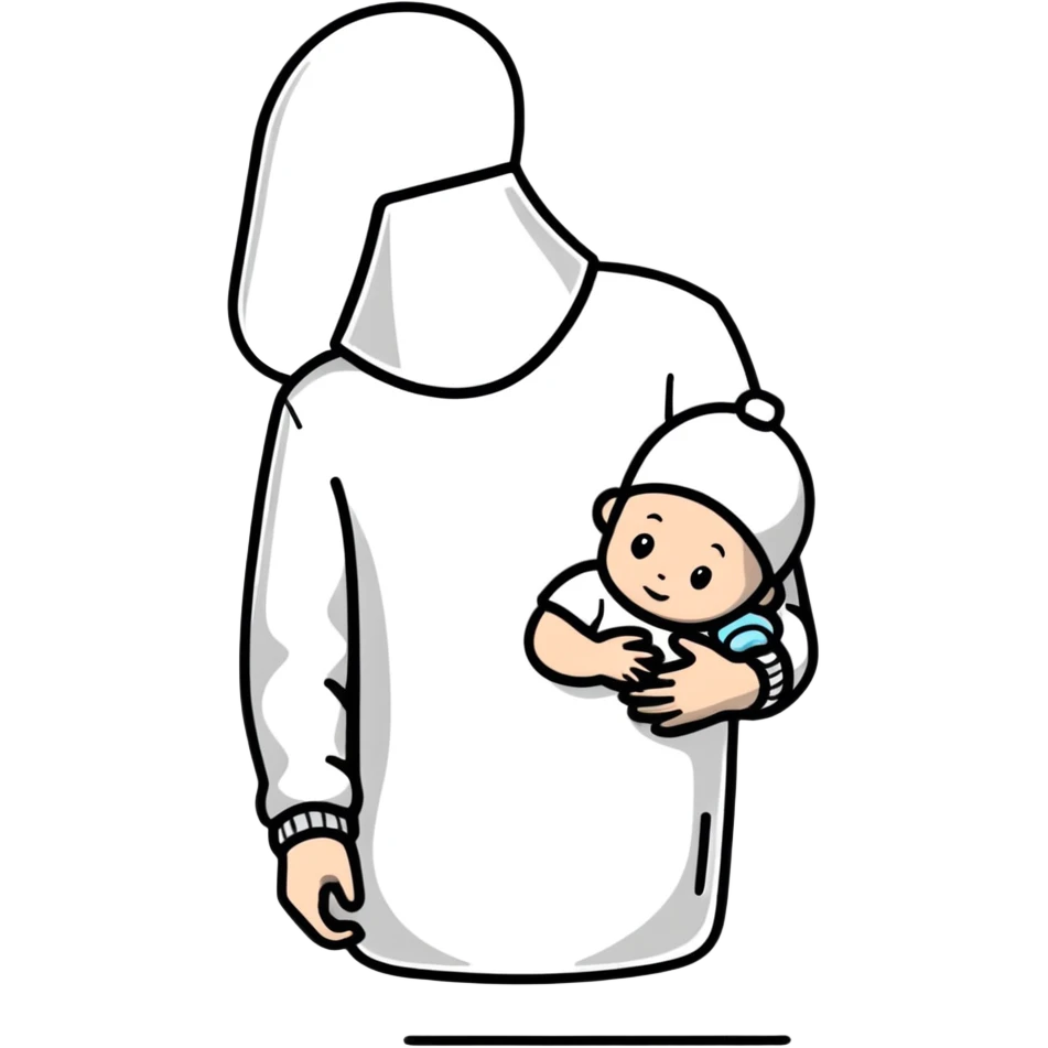 Man hiding with baby oil emoji