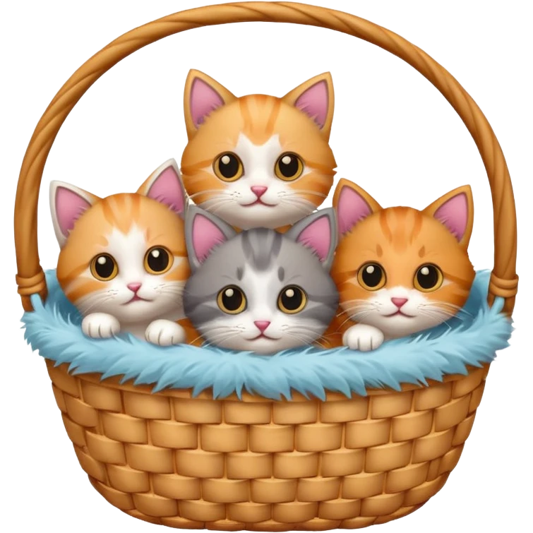 Basket of kittens emoji