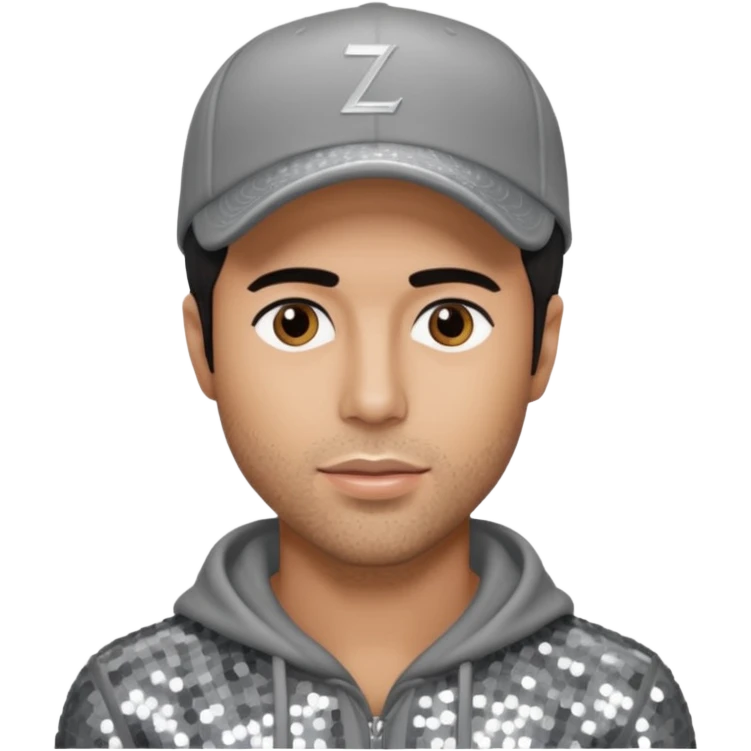 Enrique Iglesias with gray sequin outfit emoji