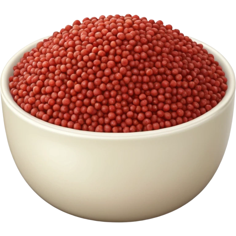 a bowl of deep red and white quinoa emoji