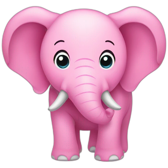 a pink elephant emoji